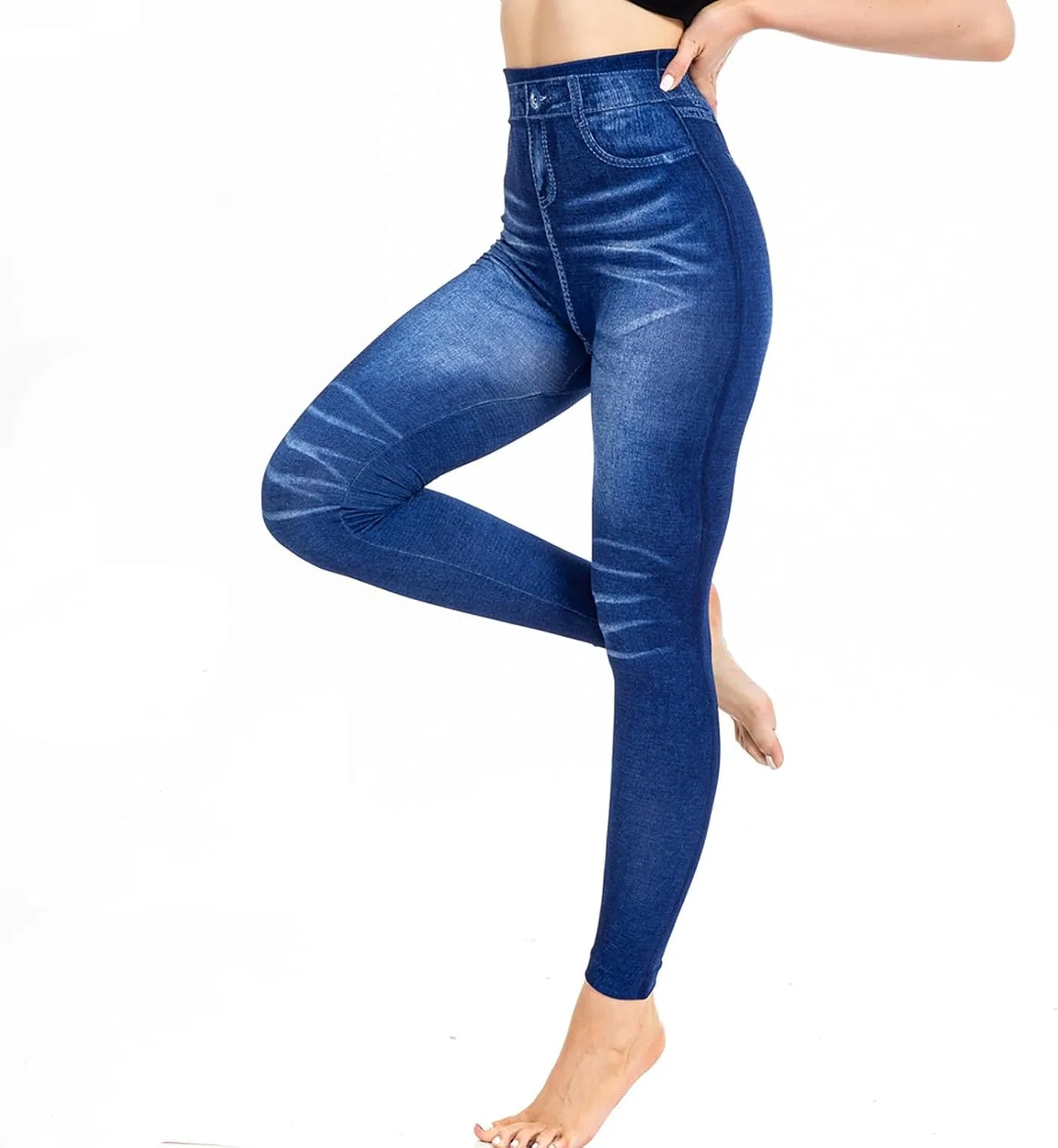 Джинсы скинни High Waisted Stretch Skinny, синие — фото 2