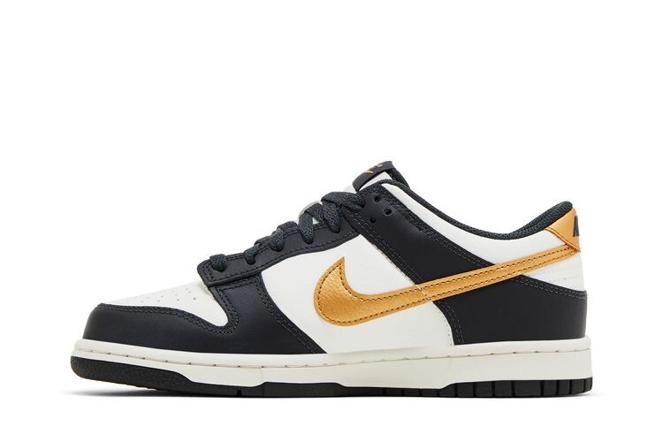 Кроссовки Nike Dunk Low GS Anthracite Metallic Gold, черный — фото 3