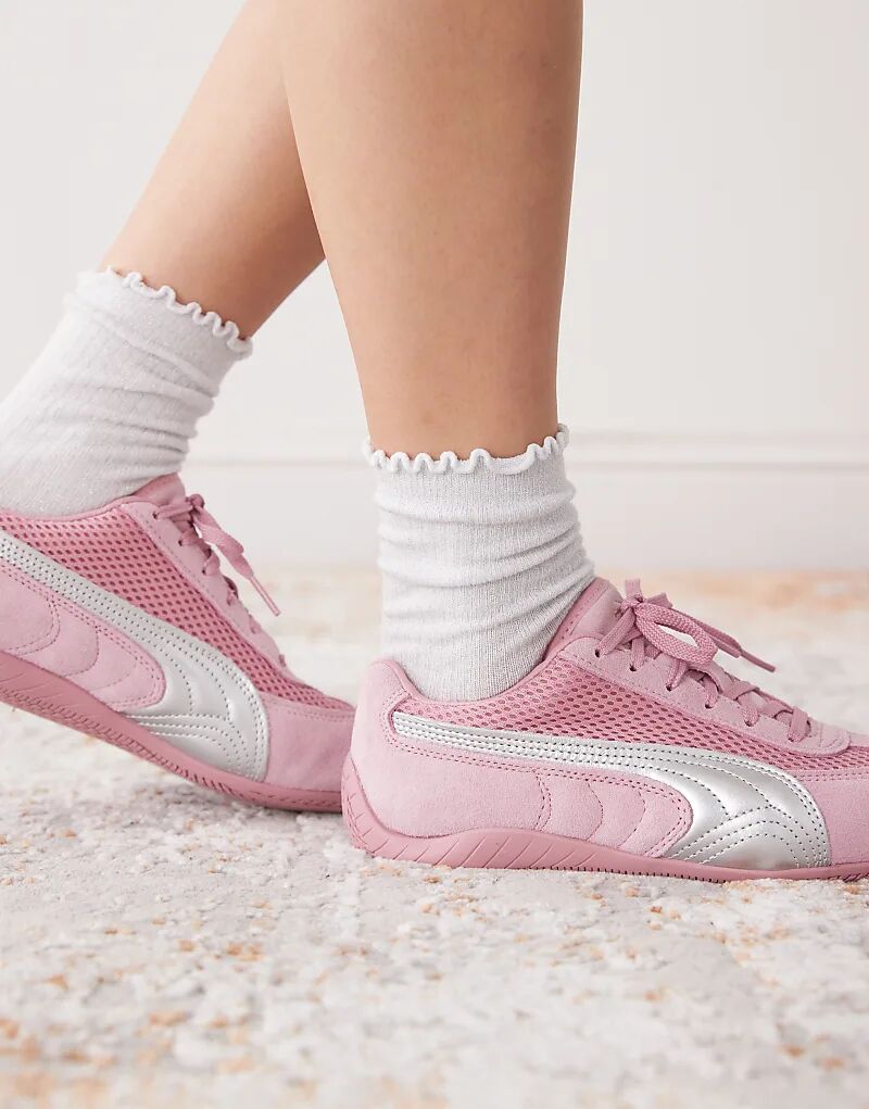 Кроссовки Puma Speedcat Premium розового и металлического серебристого цветов
