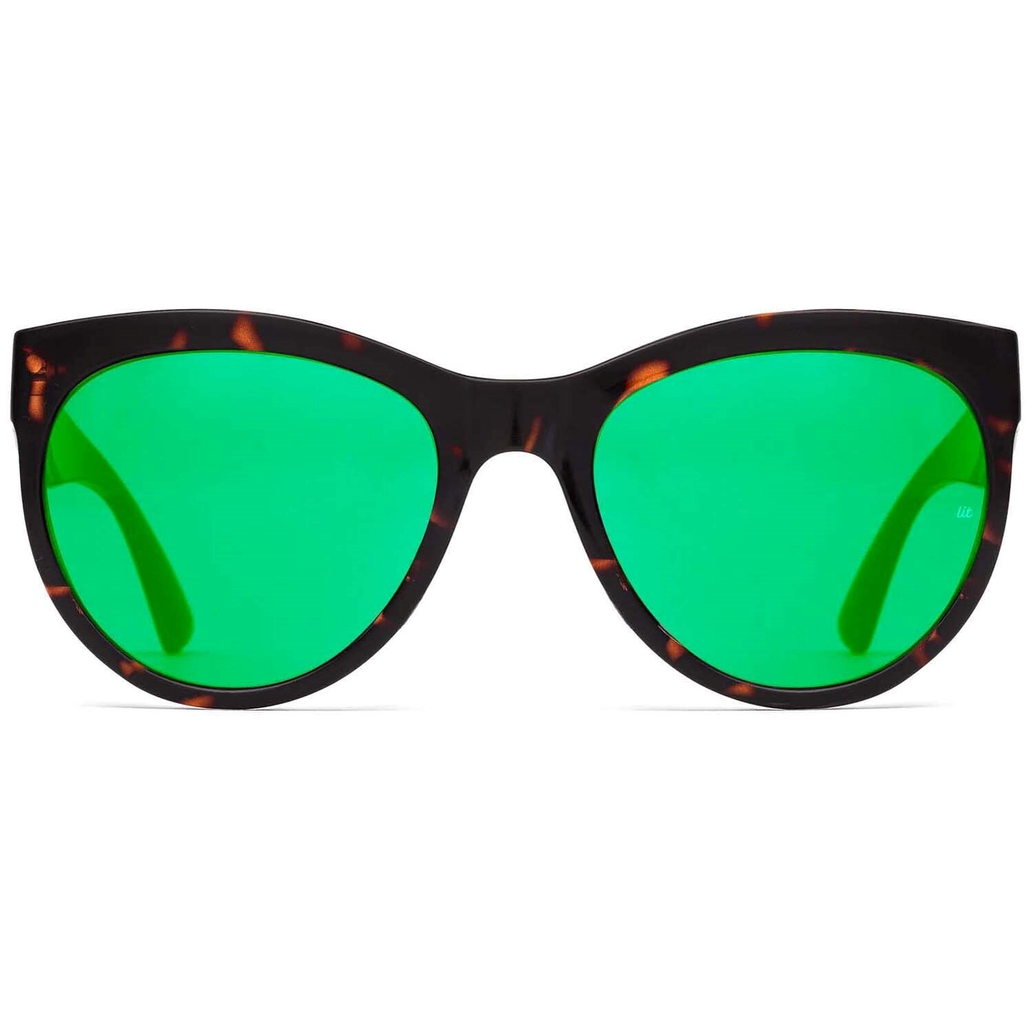 

Солнцезащитные очки OTIS Aerial, цвет Ochre Havana/L.I.T. Polar Mirror Green