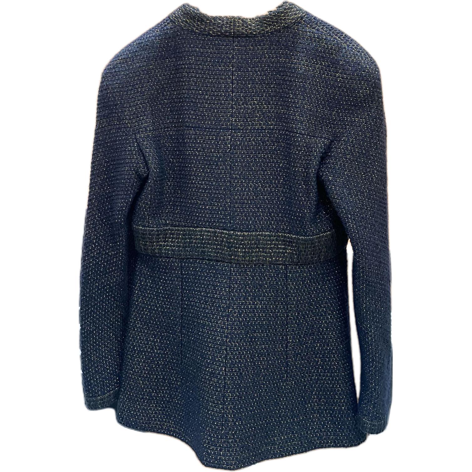 CHANEL Куртка коллекции Египет женская синяя с золотом, Blue Gold Color — фото 3