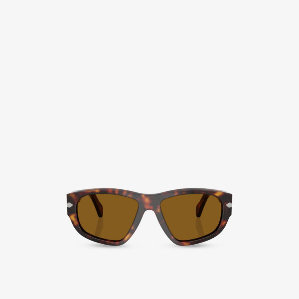 

Po 0050s солнцезащитные очки с квадратной оправой из ацетата Persol, коричневый