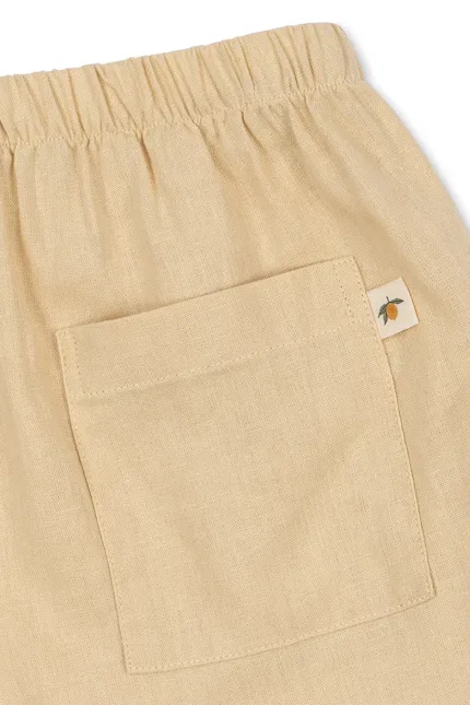 Шорты льняные свободные FRANZEN LINEN SHORTS Konges Sløjd, бежевый — фото 4