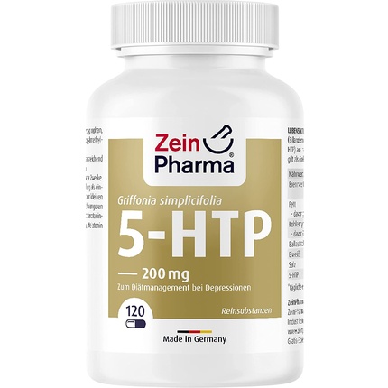 

ZeinPharma Griffonia 5-HTP 200 мг натуральная пищевая добавка от депрессии - 120 капсул