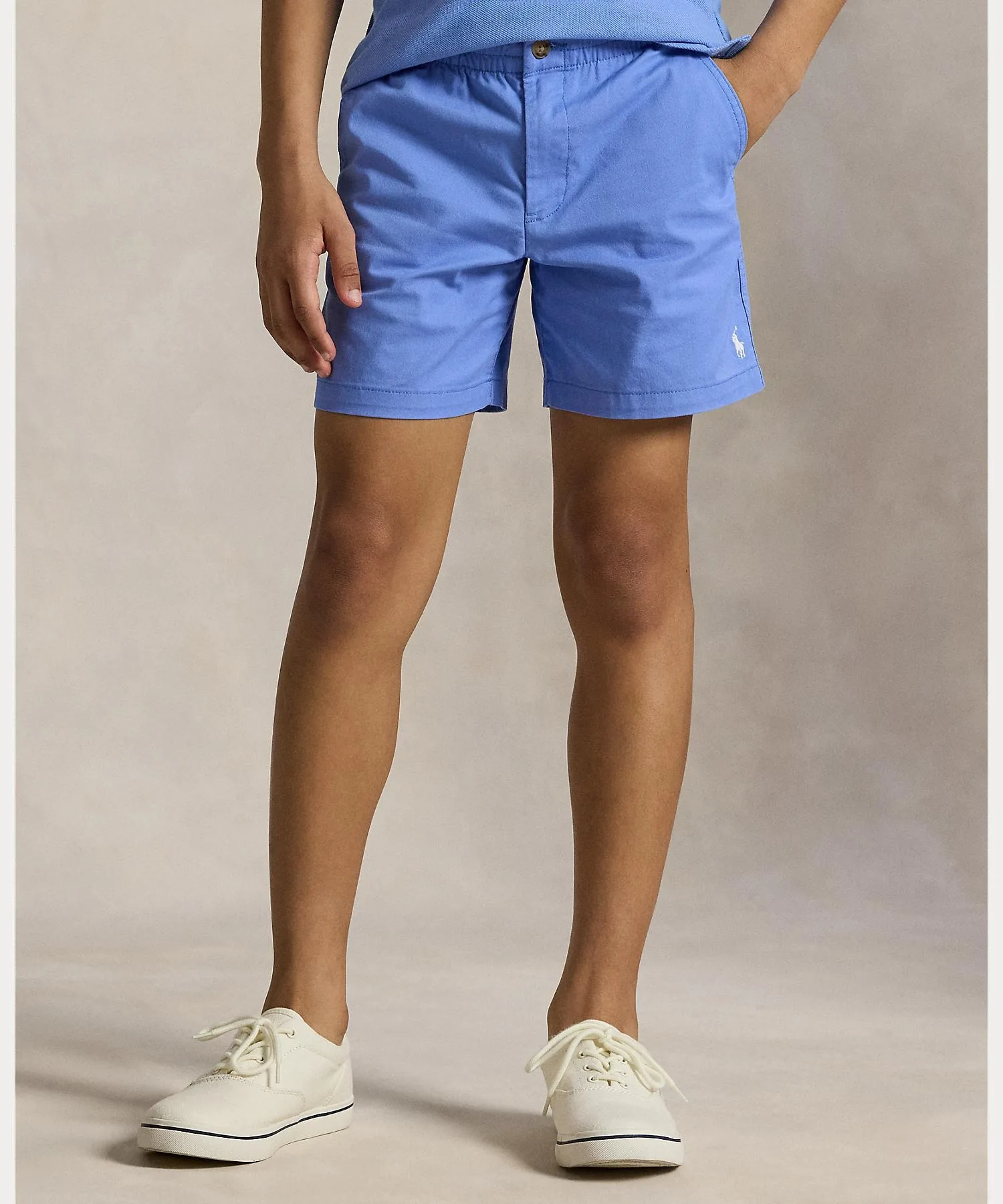 Детские шорты POLO RALPH LAUREN CHILDRENSWEAR из твила с эластаном — фото 4