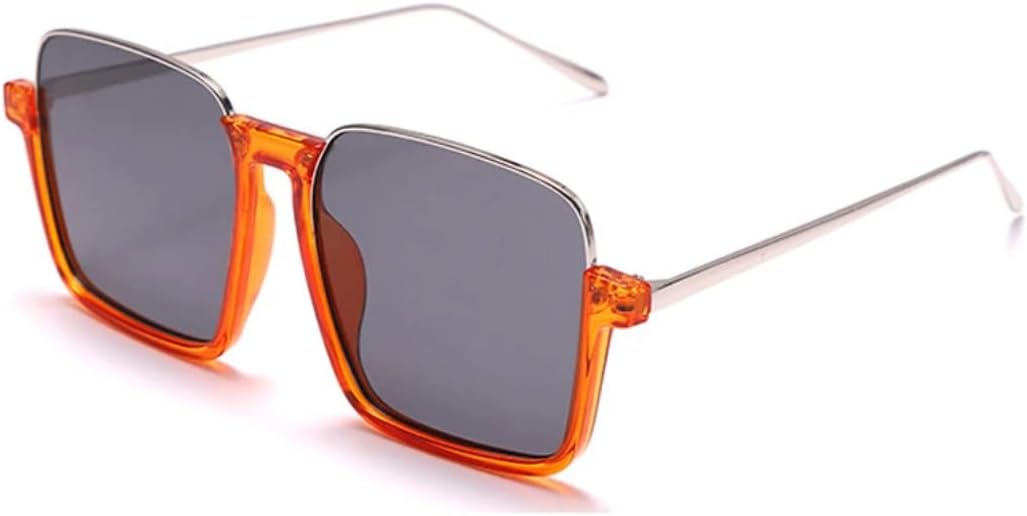 

Солнцезащитные очки с защитой UV400 | Металлическая оправа, линзы конфетного цвета | Для женщин и мужчин, для занятий спортом на открытом воздухе и вождения DSVIGF, Silver Orange Gray