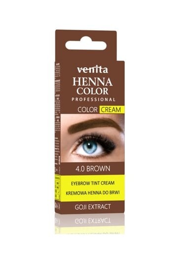 

Крем-хна для бровей 4.0 Коричневый 30г Venita, Professional Henna Color Cream