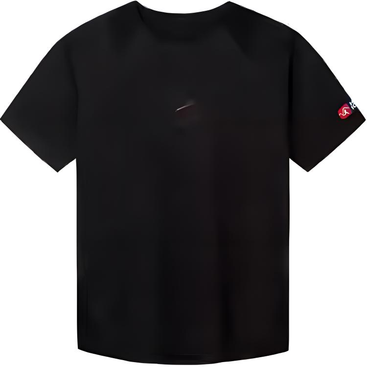 

Anta Мужская черная футболка с круглым вырезом, умеренно прямой крой, Черный, Anta Мужская черная футболка с круглым вырезом, умеренно прямой крой