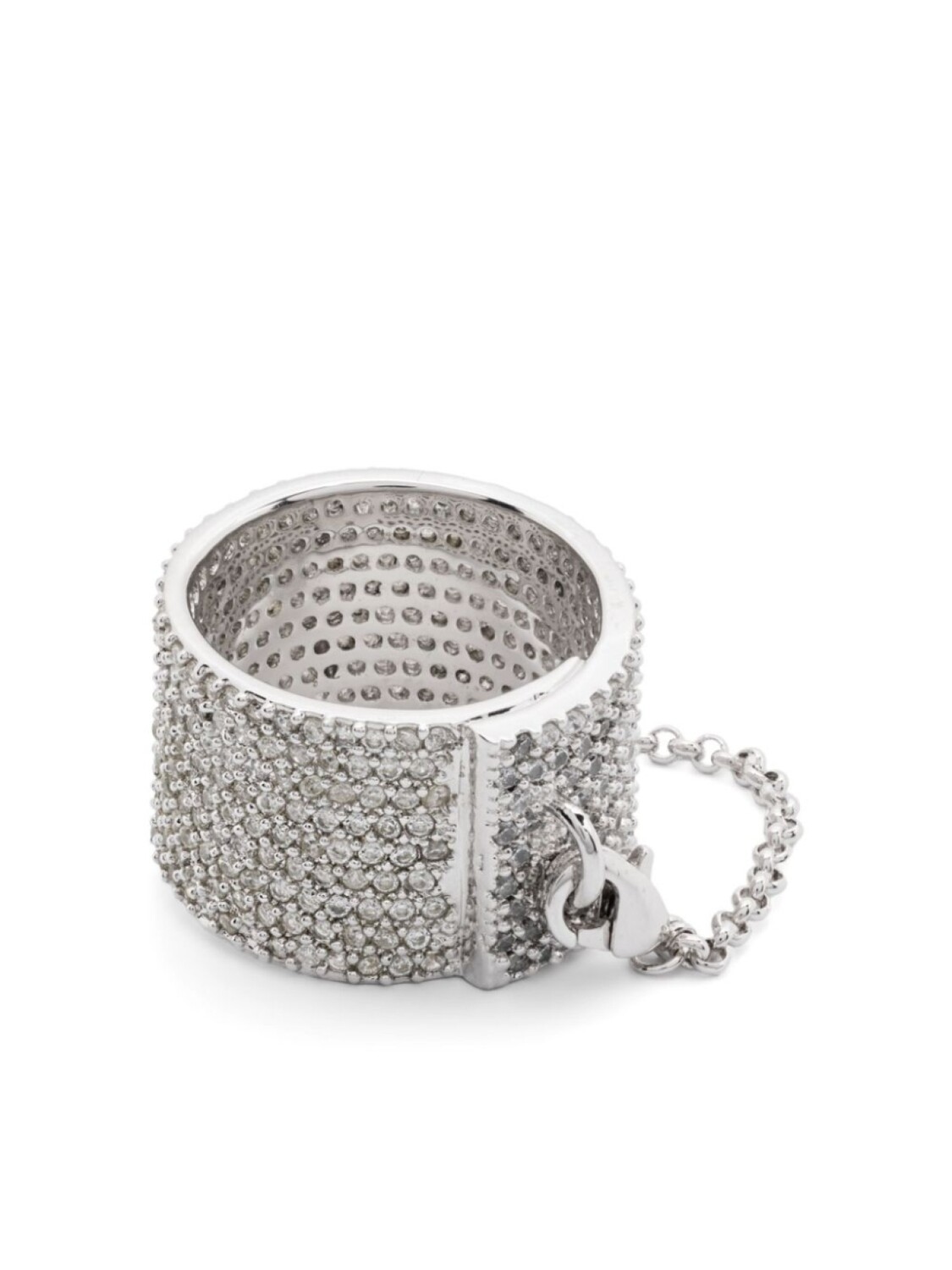 

Кольцо цепи безопасности Pavé Eddie Borgo, серебряный