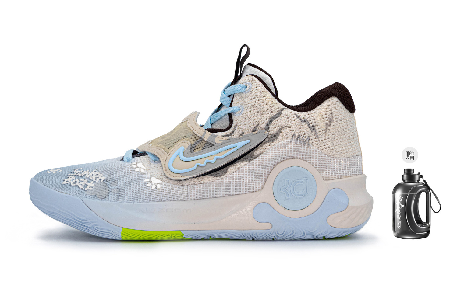 

Nike Кроссовки баскетбольные KD Trey 5 X Blue Flame Elegance MONE Craft Abrasion Resistant низкие мужские White Blue