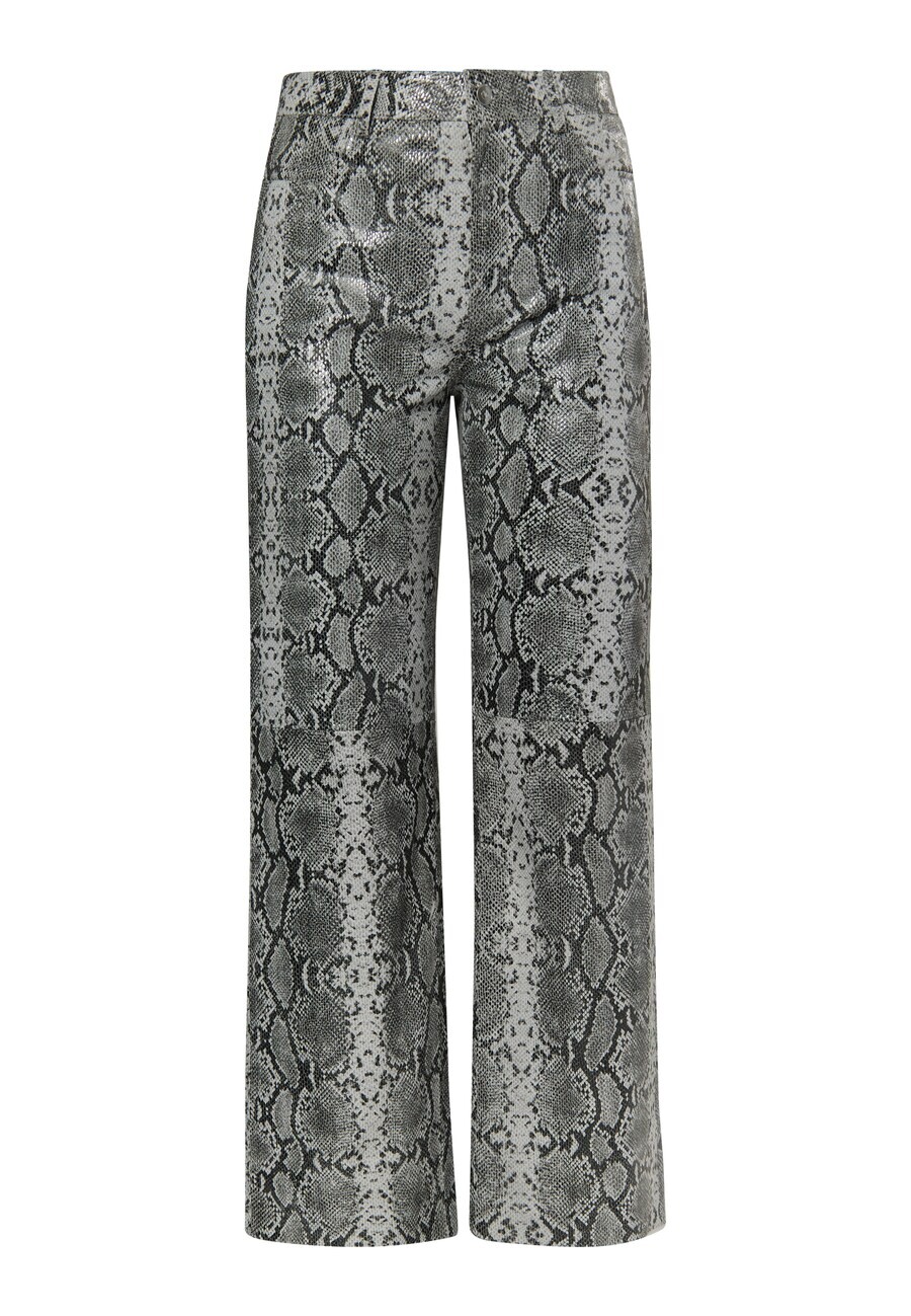 

Кожаные штаны faina Wide leg Pants, цвет grey/basalt grey/light grey