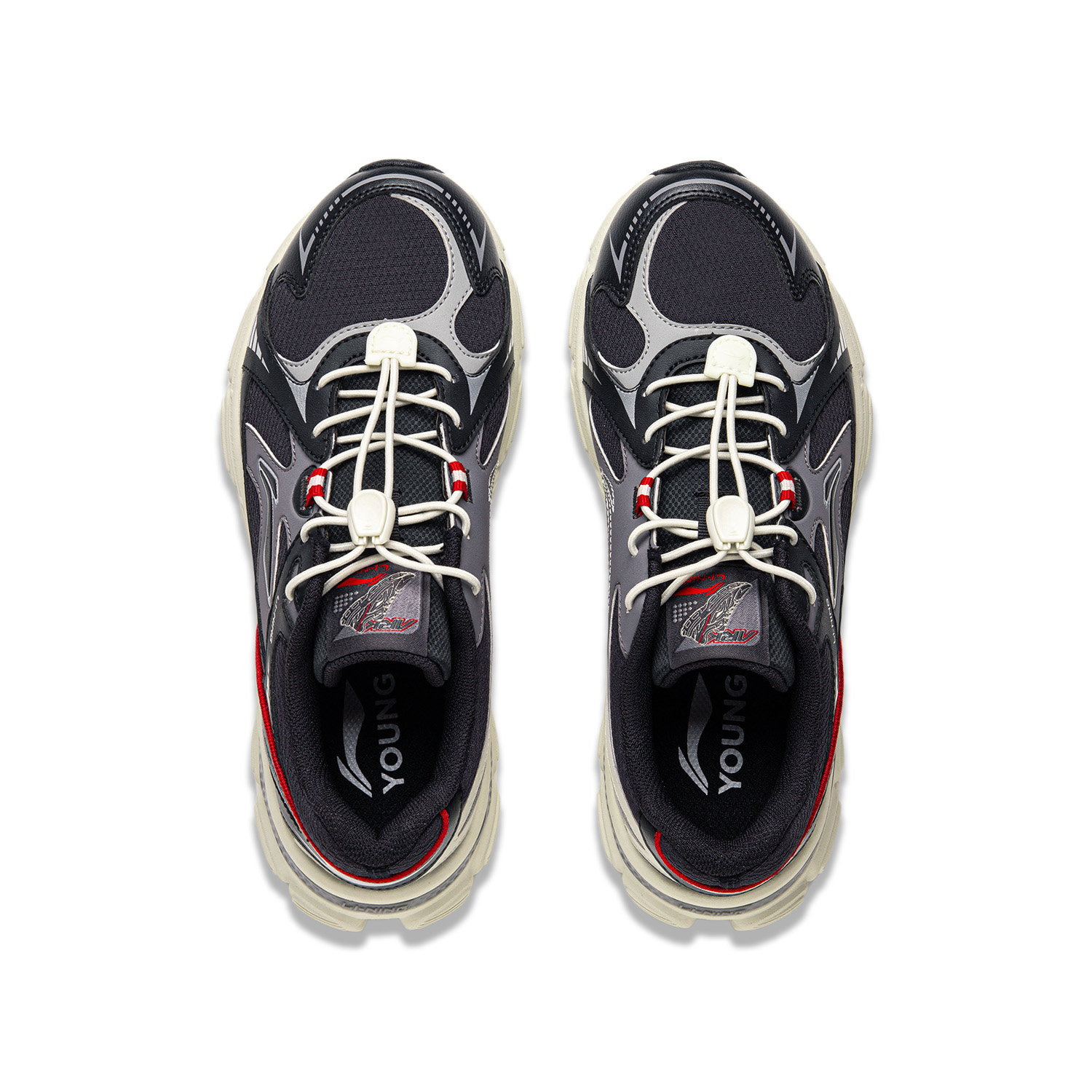 LINING YOUNG Кроссовки Sports Life Collection Anti-Slip Wear-Resistant Low-Top Kids Lifestyle Shoes Night Black Kids' — фото 4