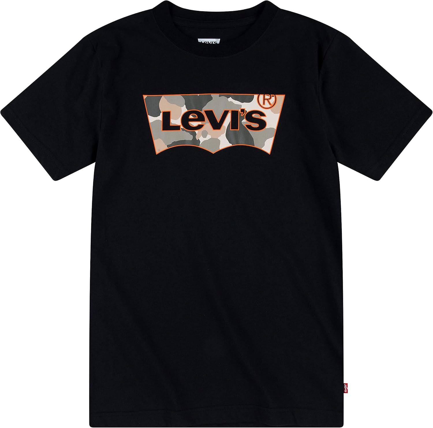 

Футболка Levi's Boys с принтом «летучая мышь», Black/Camo/Orange