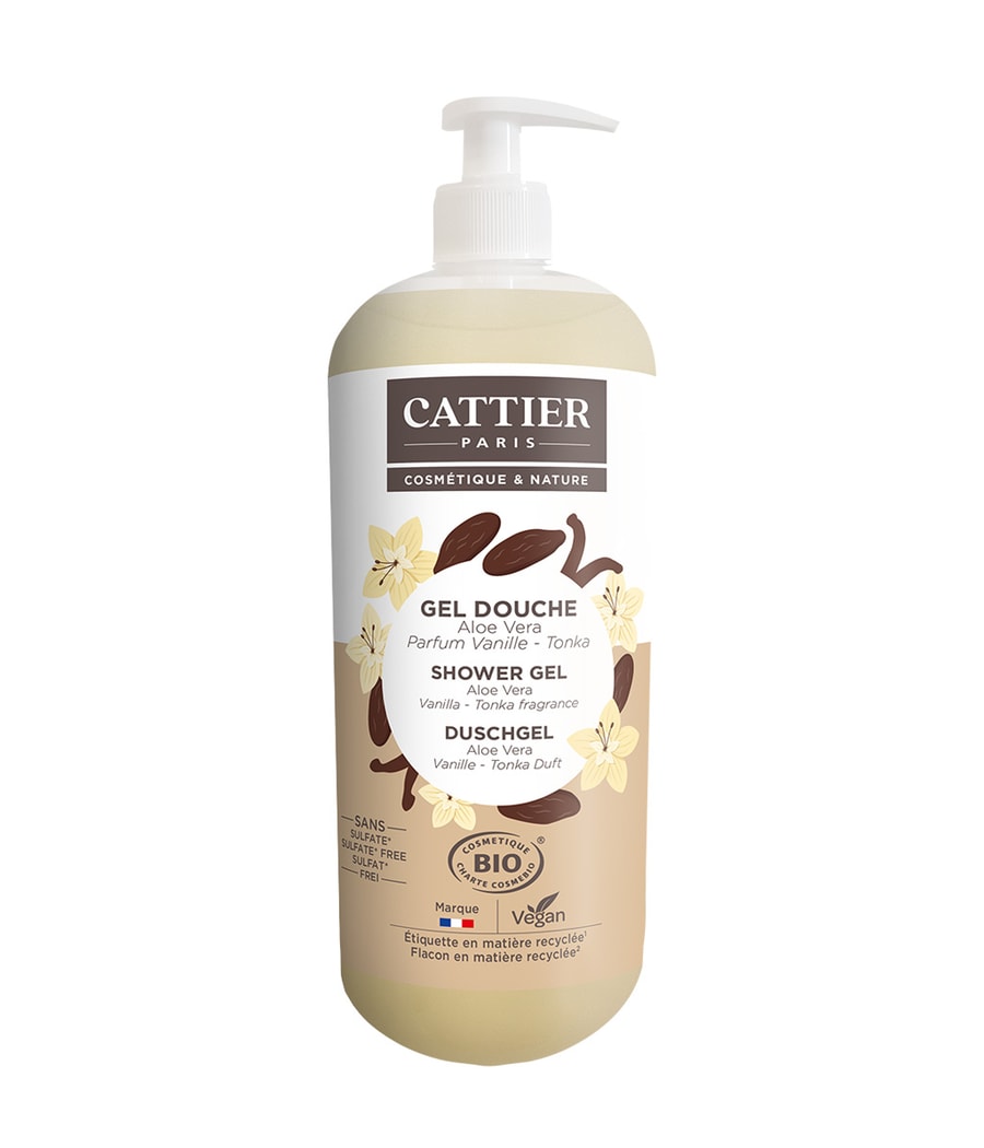 

Гель для душа Cattier Duschgel Aloe Vera, Vanille - Tonka Duft, 1000 ml