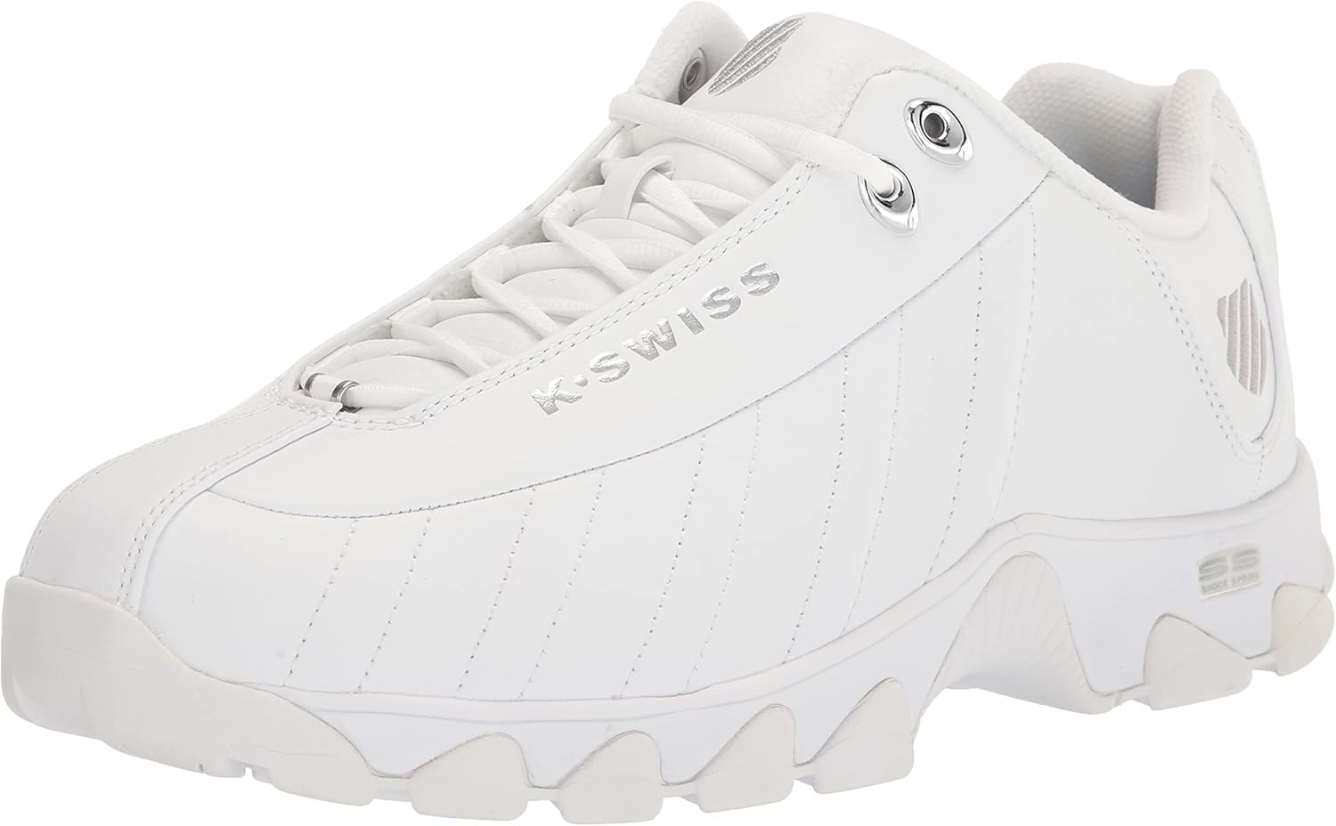 

Мужские кроссовки K-Swiss ST329 CMF, широкие теннисные кроссовки для мужчин, прогулочная обувь с кожаным верхом, белый