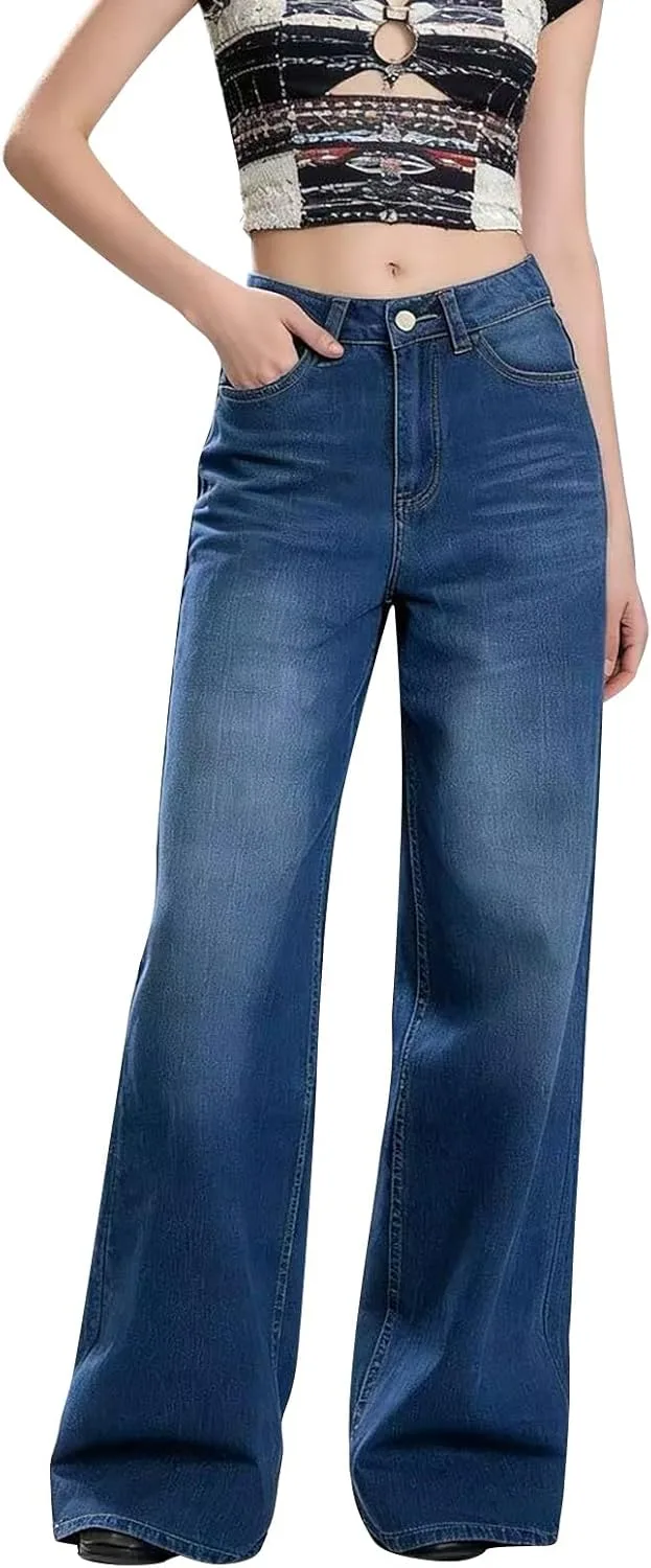 

Высокие расклешенные джинсы для женщин tall flare bell bottom distressed boyfriend baggy wide leg stretchy