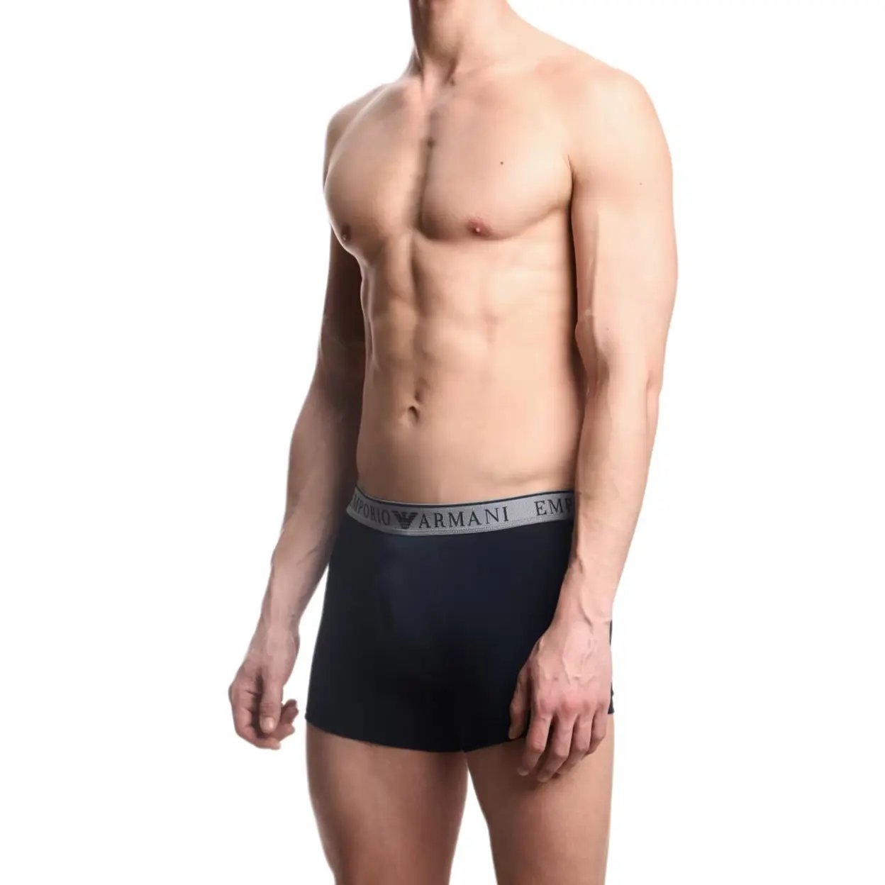 Двухкомплектные боксеры Endurance Logo EMPORIO ARMANI, 2 Pack (серый+синий) — фото 2