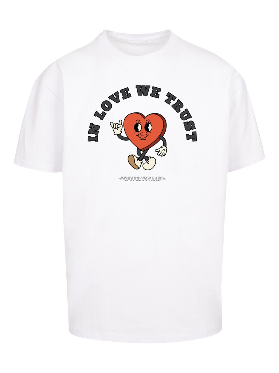 

Рубашка F4NT4STIC In Love We Trust Valentinstag Streetwear, белый