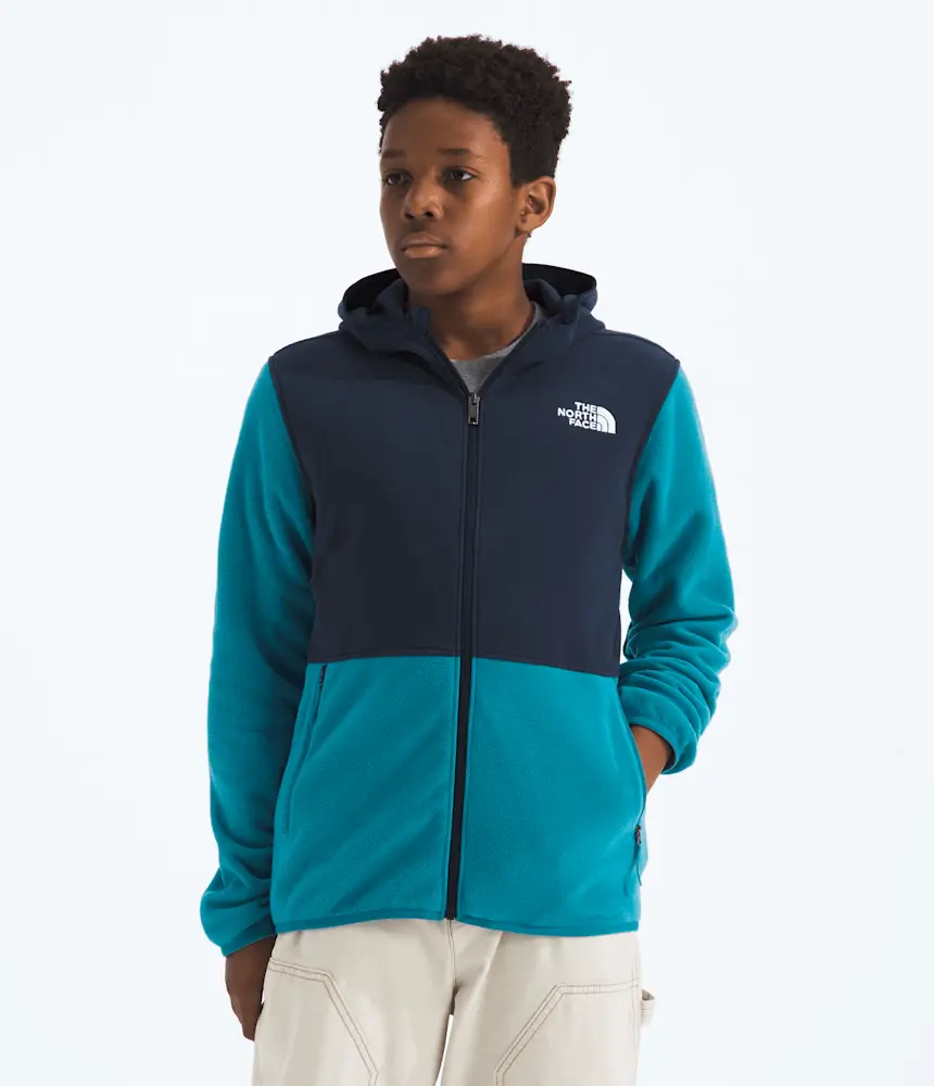 Толстовка Glacier с капюшоном на молнии для мальчиков и девочек The North Face, Dusk Blue/Summit Navy — фото 2