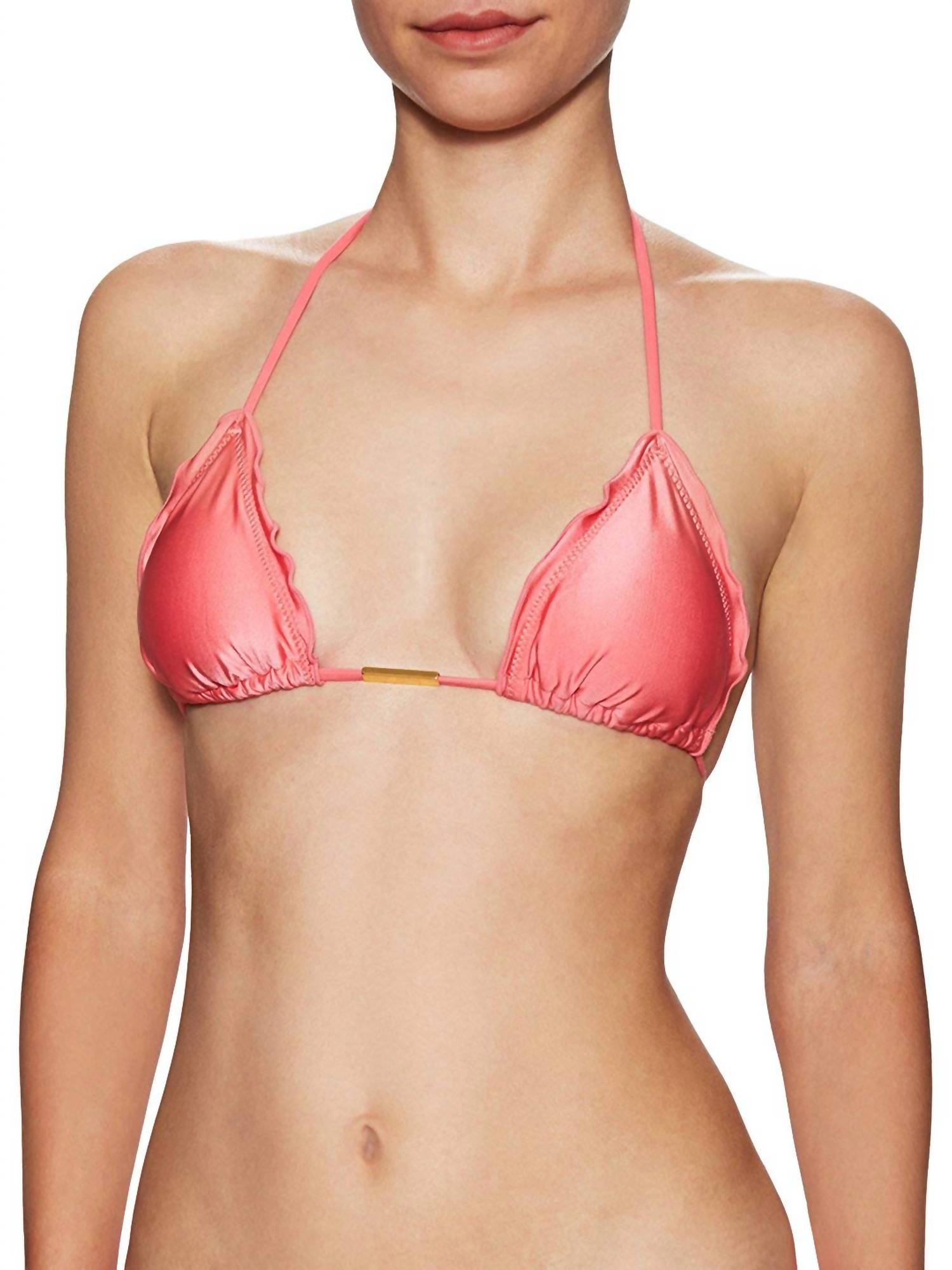 

Женский бикини-топ Ripple Tri Cup Halter Tie Strap в цвете Guava Pink ViX
