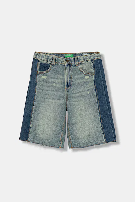 Шорты джинсовые Bermudy United Colors of Benetton, синий