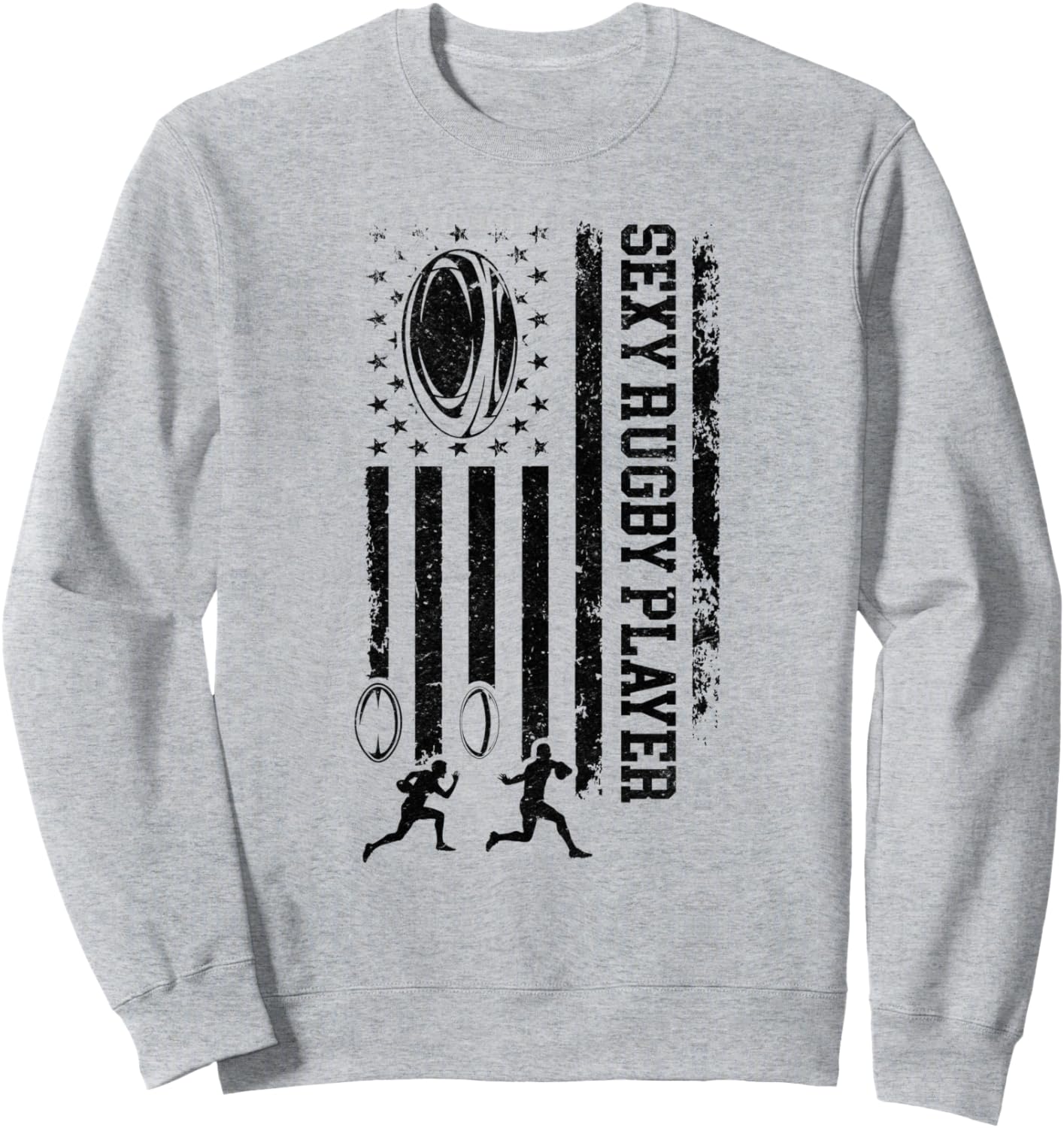 

Сексуальный игрок в регби, американский флаг, регбийная толстовка Rugby Game Rugby Season, серый