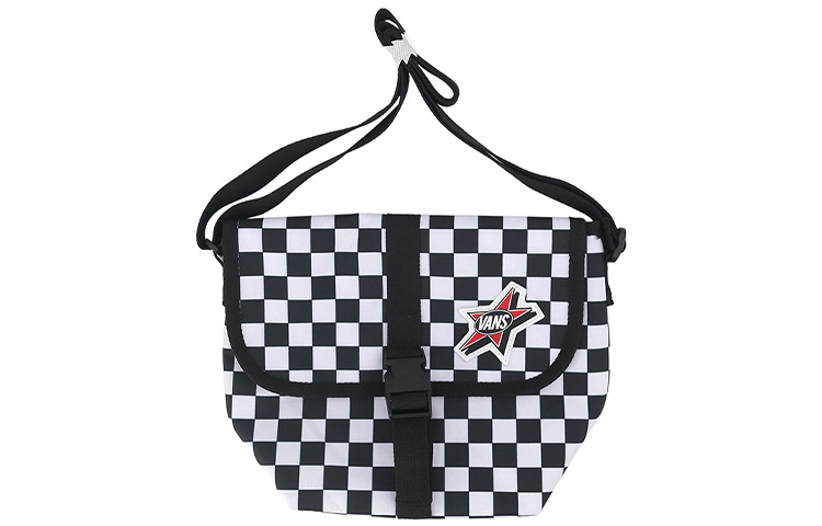 

Vans Нейлоновая тканевая наплечная сумка через плечо унисекс черная белая, Black White