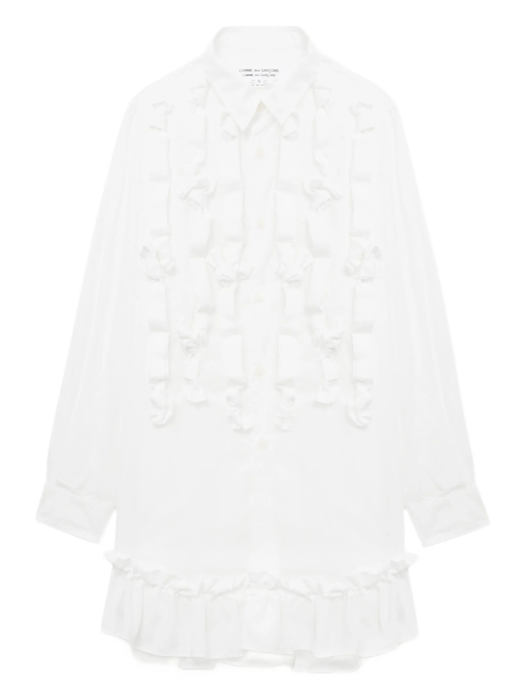 

Рубашка с оборками Comme Des Garçons Comme Des Garçons, белый