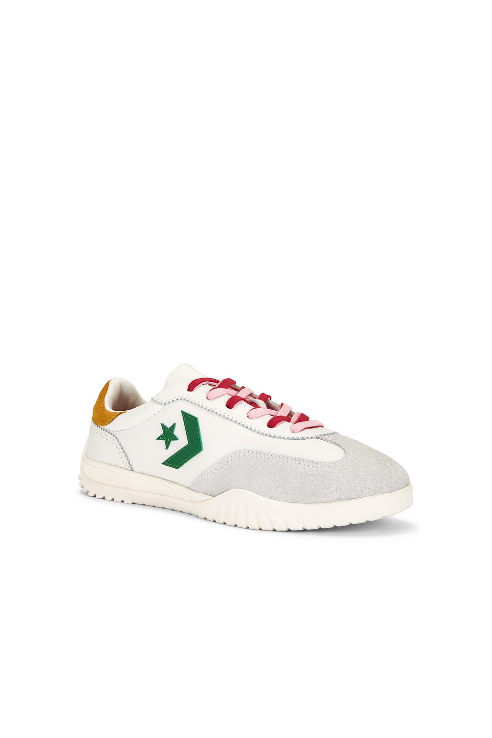 Кроссовки Run Star Trainer Converse, vintage white, green, yellow & red — фото 2