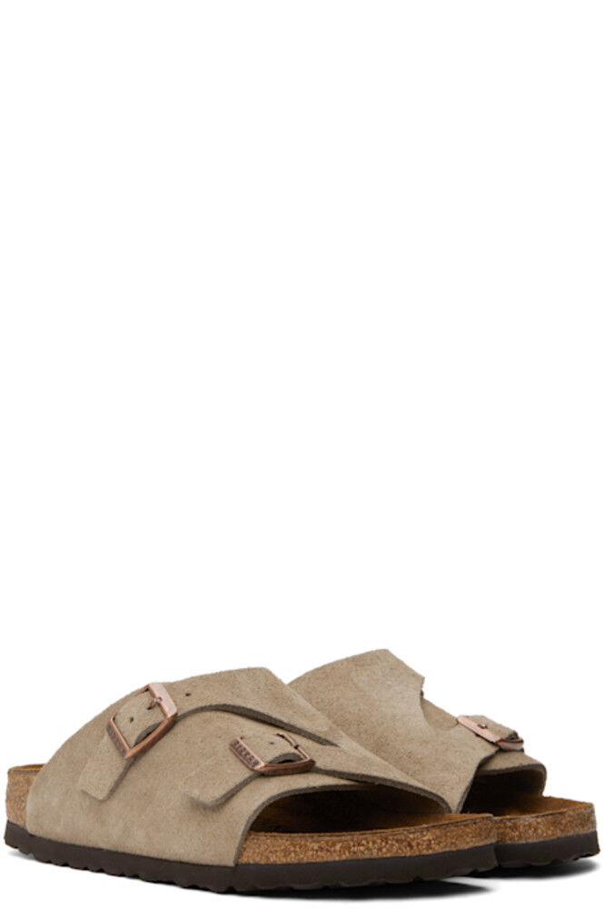 Узкие босоножки Zürich серо-коричневого цвета Birkenstock — фото 4