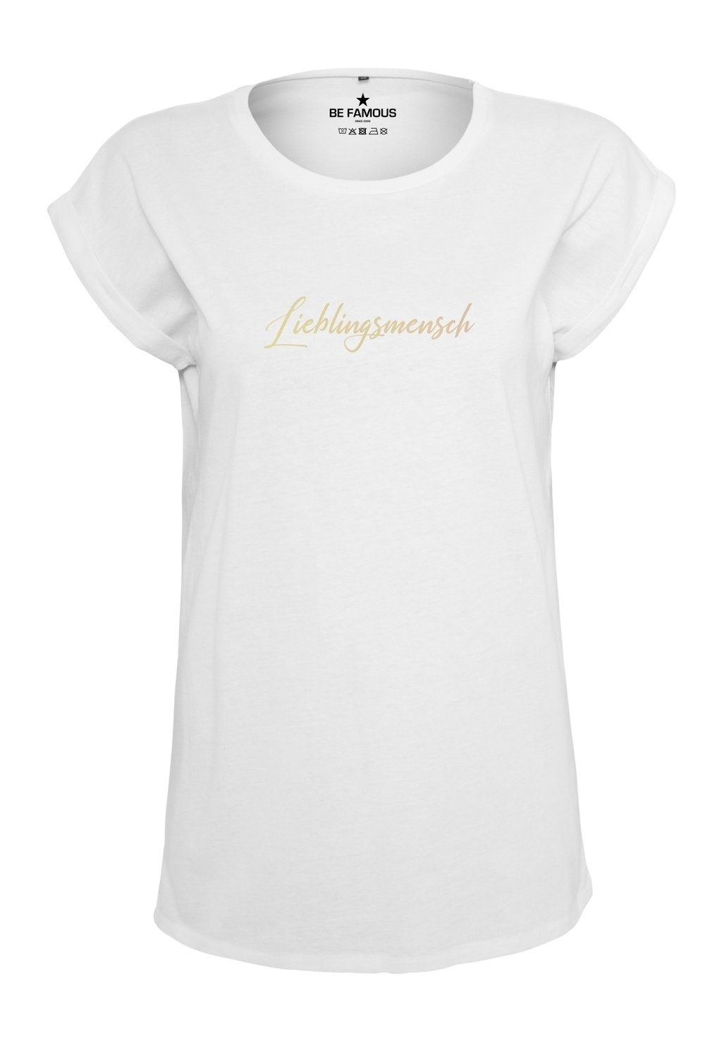 

Футболка с принтом CLASSIC ROLL UP LIEBLING Be Famous, цвет shirt white print champagner pt