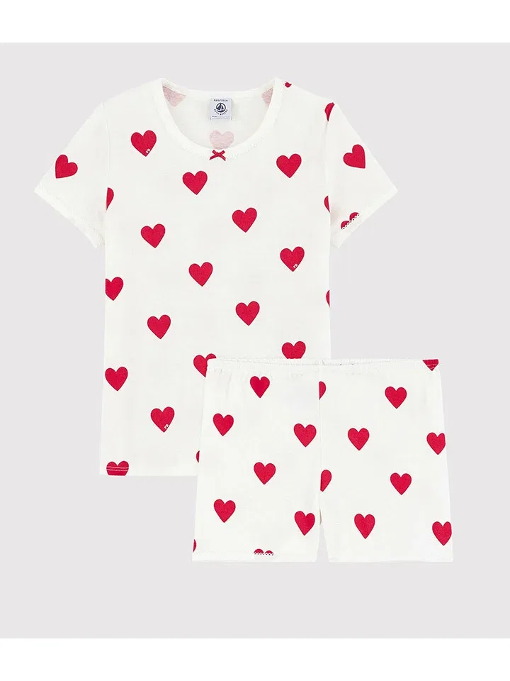 Пижама с кружевом, PETIT BATEAU, белый