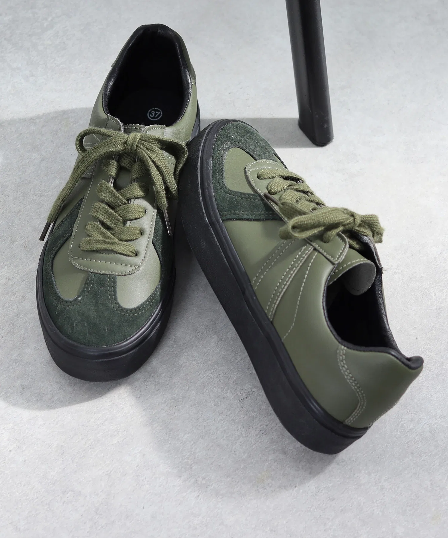 Унисекс кроссовки GERMAN TRAINER из искусственной кожи, на шнуровке, хаки