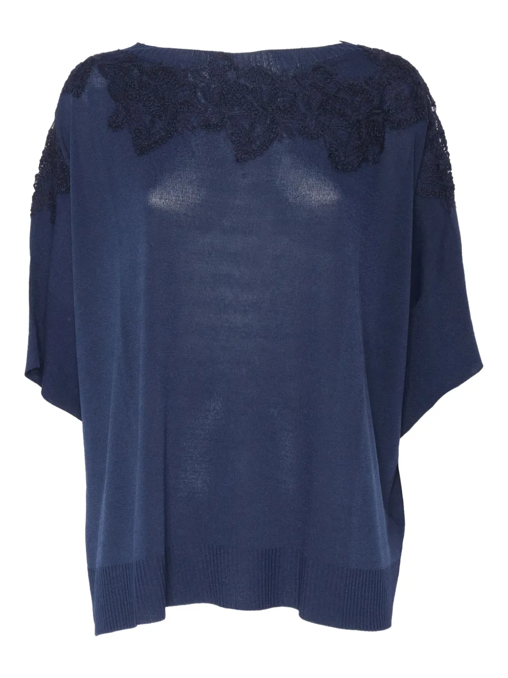

Топ с кружевом Ermanno Scervino, синий