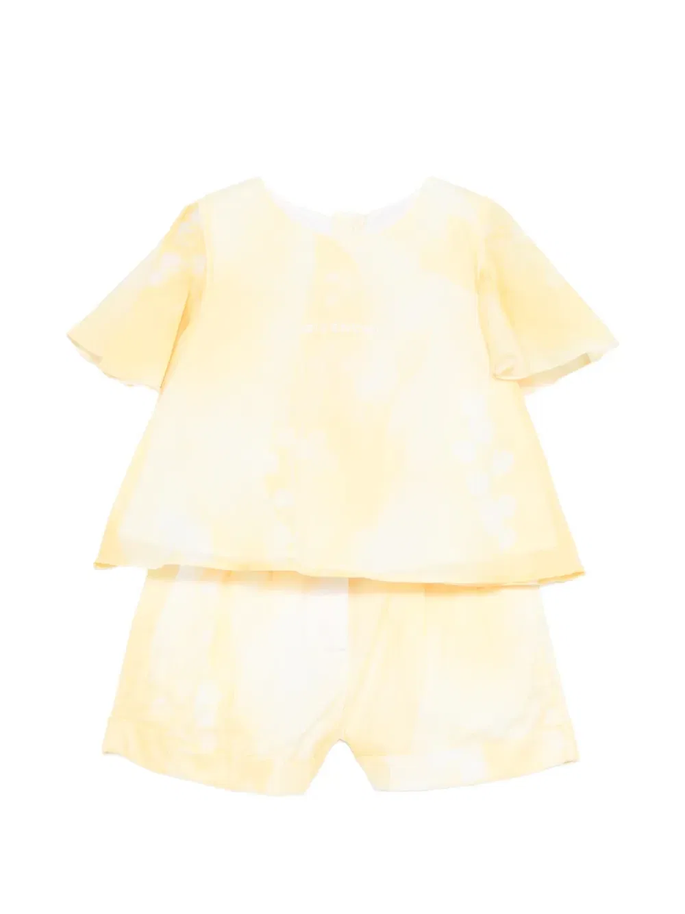 Комплект из шорт с вышитым логотипом Givenchy Kids, желтый
