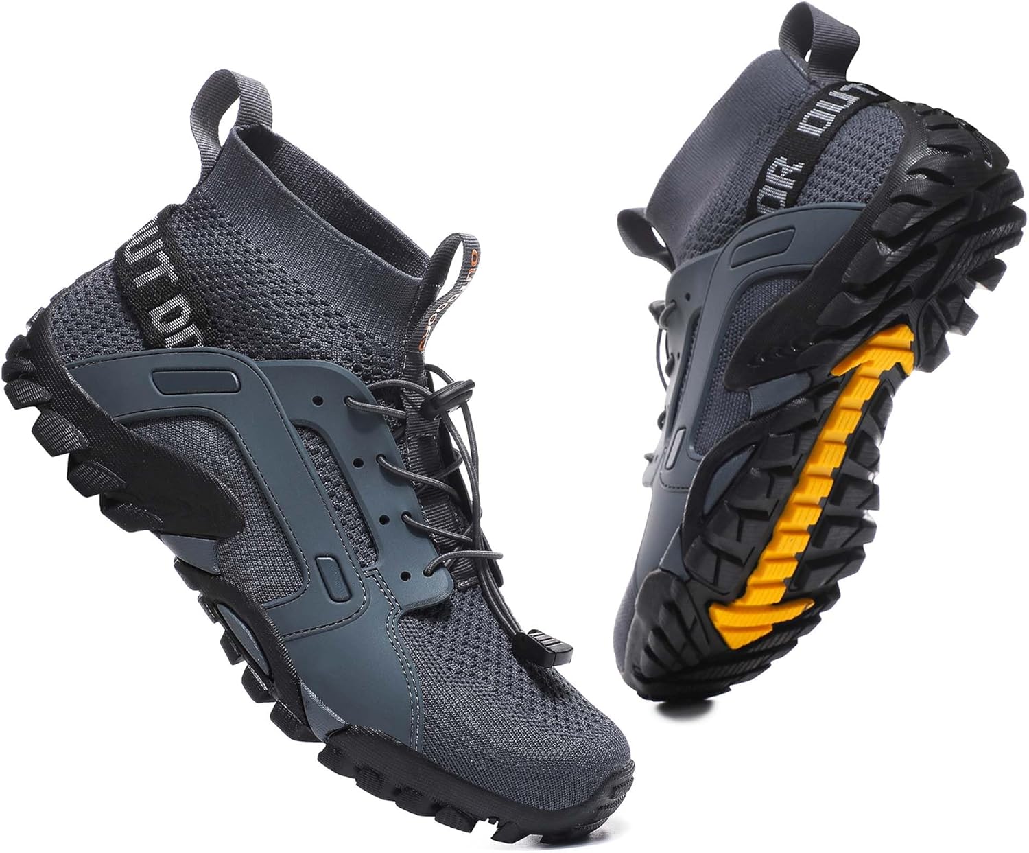 

Мужские и женские средние спортивные водные кроссовки, вязаная сетка, мужские быстросохнущие плавательные туфли, пляжные, для дайвинга Vtiao, серый