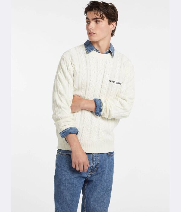 

Свитер Regular Fit Guess Jeans, бежевый