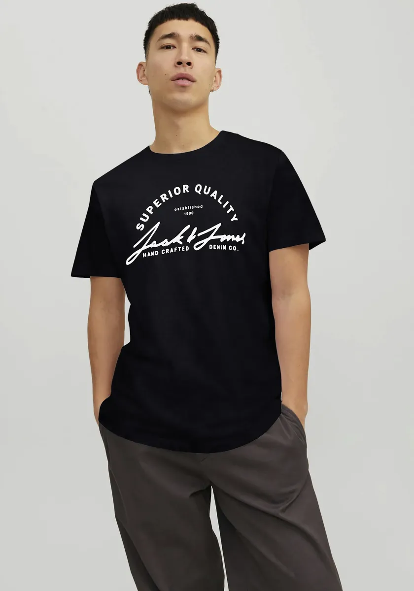

Рубашка Jack & Jones с круглым вырезом "JJACE TEE SS CREW NECK", черный