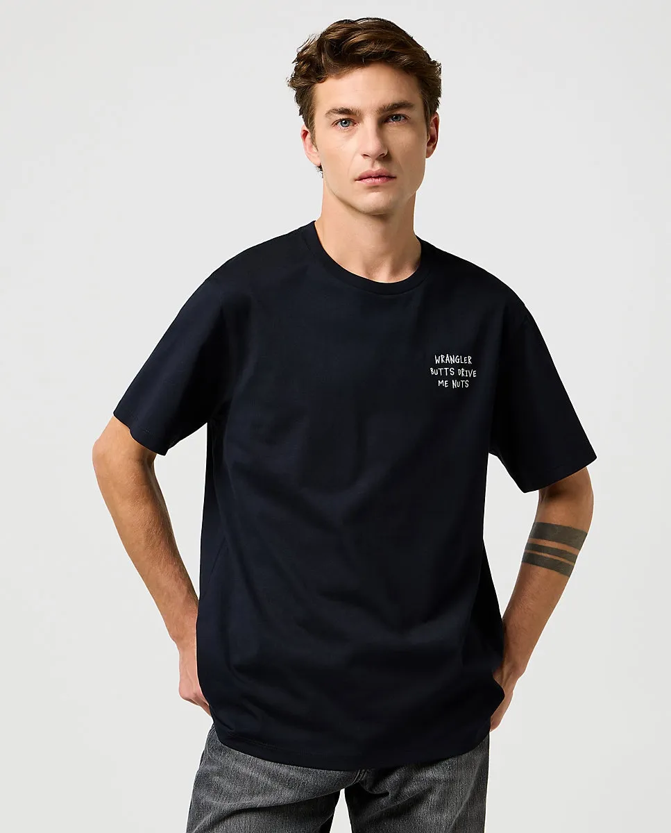 

Мужская футболка свободного кроя с коротким рукавом Wrangler, черный