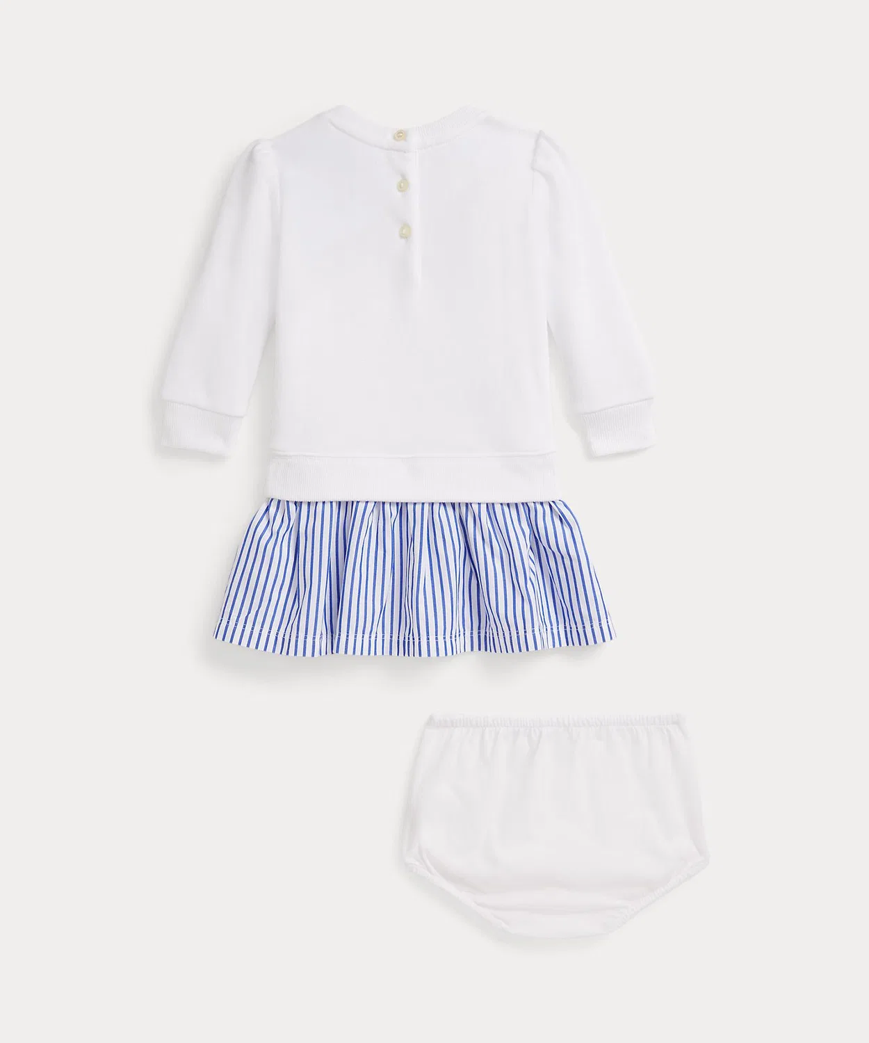 Платье с флисом и шортами Polo Bear Ralph Lauren, белый — фото 2
