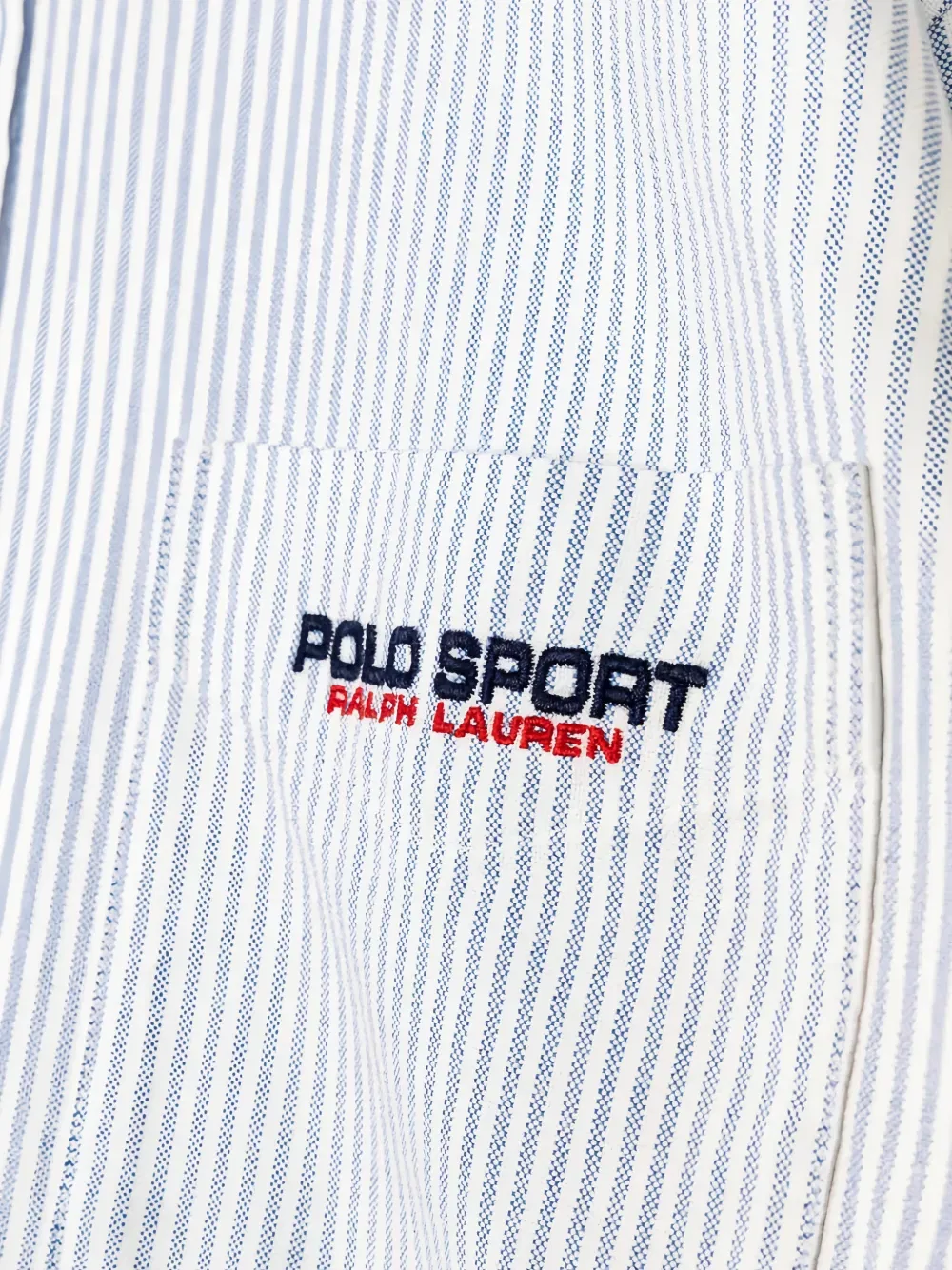 Рубашка в полоску с карманом Polo Ralph Lauren, белый — фото 3