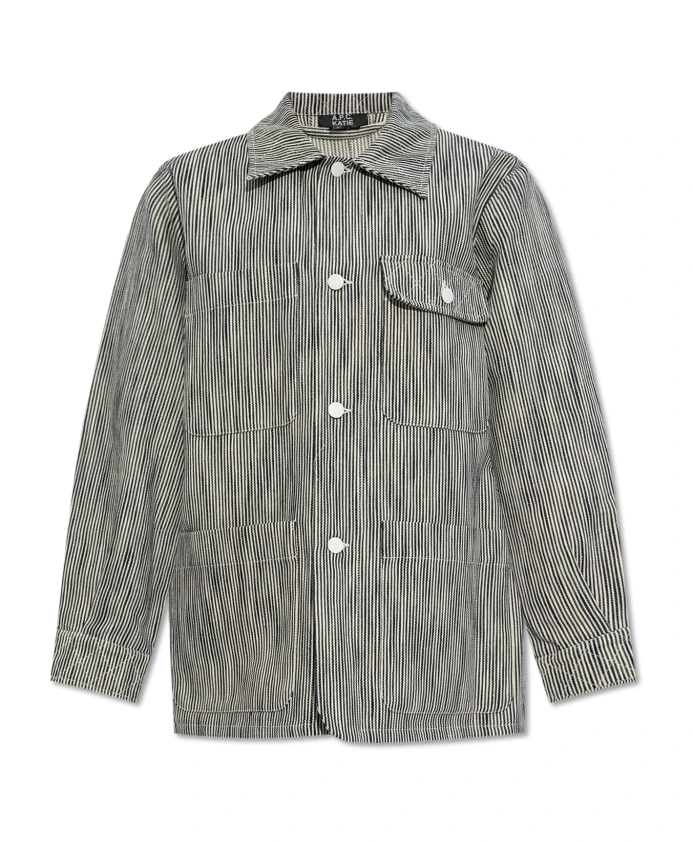 

Полосатая куртка с узором A.P.C., серый