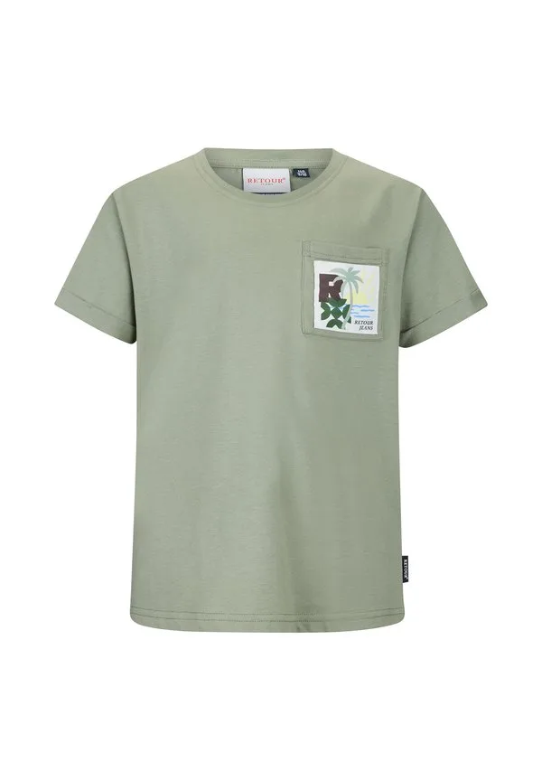 Футболка с принтом "зеб" Retour Jeans, Sage Green