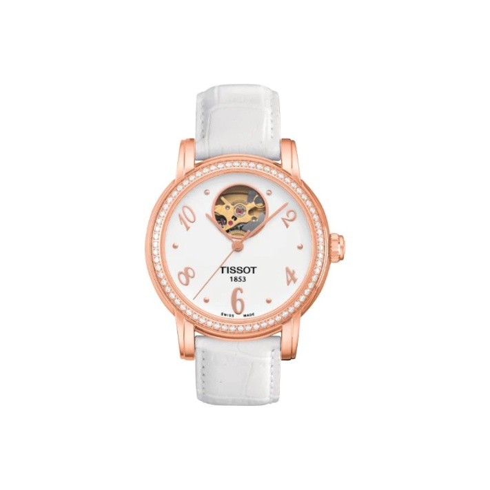 

TISSOT Часы Quartz Movement Women's Watch Watch 36mm White Dial Stainless Steel Case Leather Strap, White