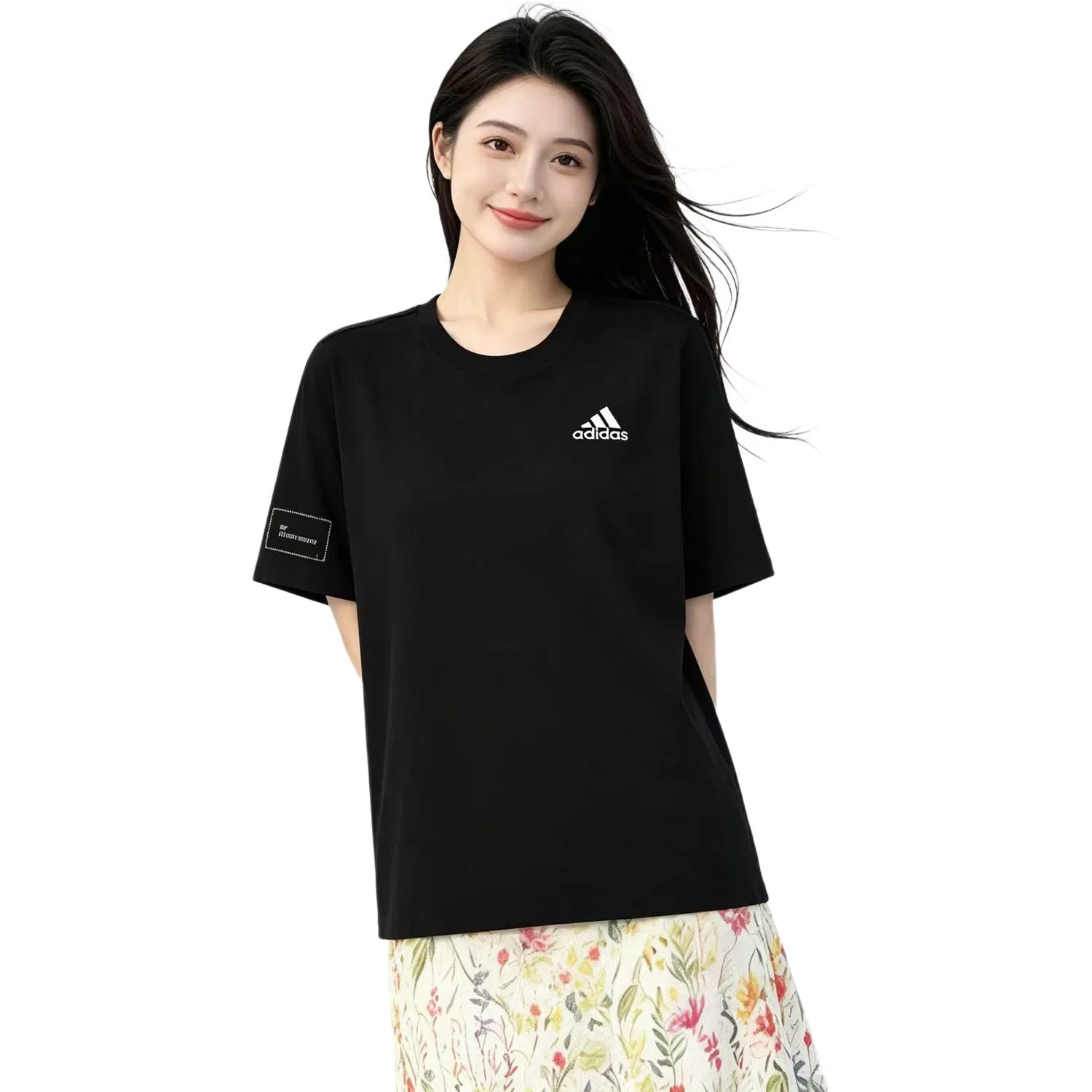 Футболка Adidas MUST HAVES Black Crew Neck — фото 4