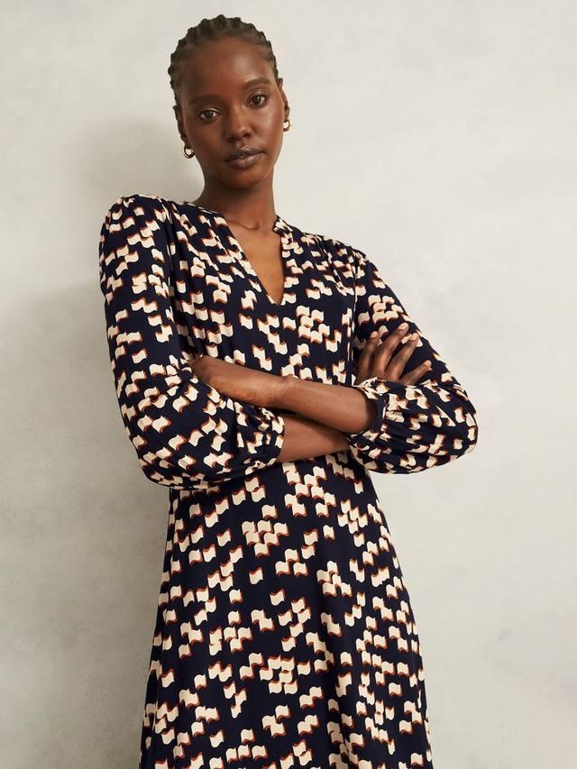 

Платье миди Petite Harlie с геометрическим принтом Hobbs, Multi