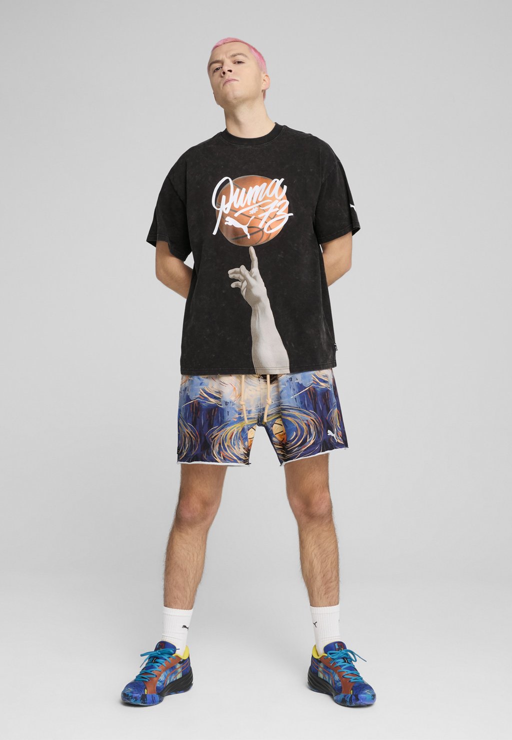 

Футболка с принтом DYLAN EXHIBIT BASKETBALL Puma, черный