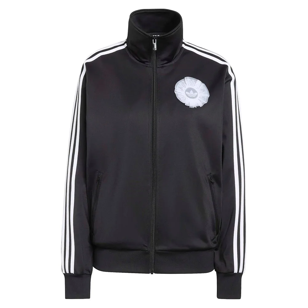 Толстовка adidas Originals Lace Branding FB на молнии, черный — фото 3