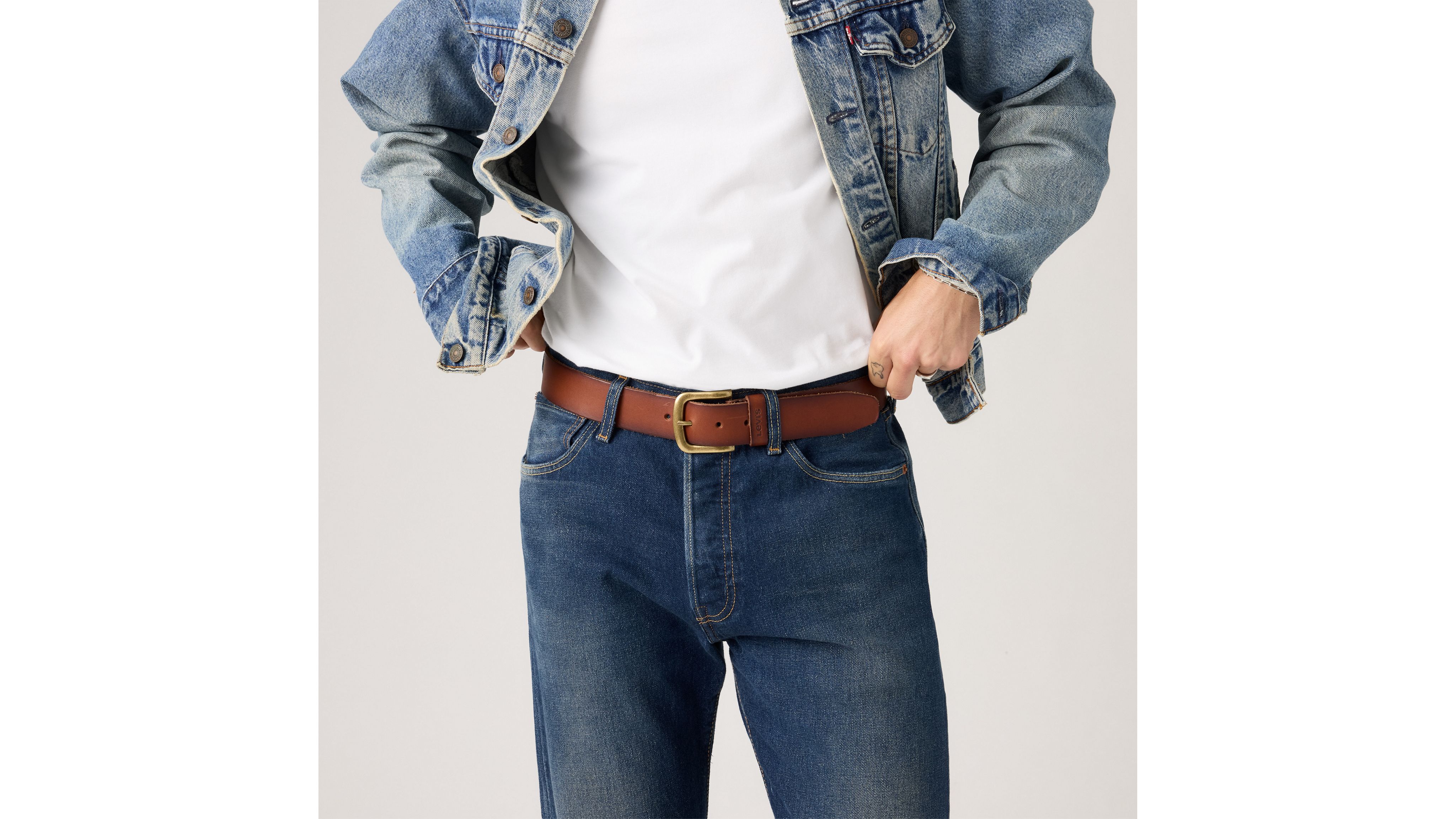 

Ремень Levis Tumbled Icon Levi's, Drake Khaki - Brown