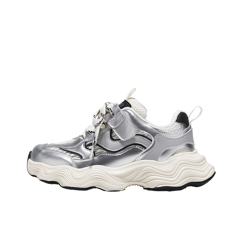 

Нескользящие и дышащие низкие детские кроссовки для отдыха на природе YeeHoO, серебряный